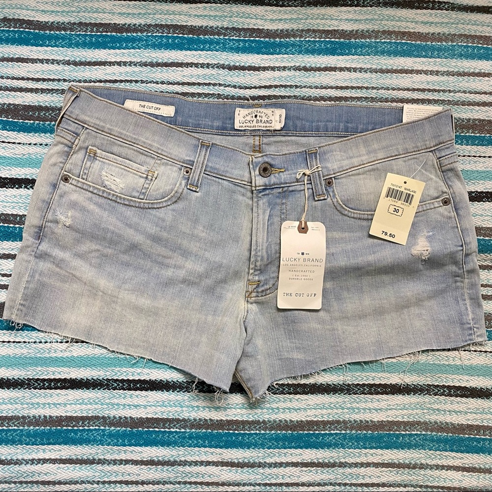 NWT Lucky Brand Denim Light Blue Cut Off Shorts